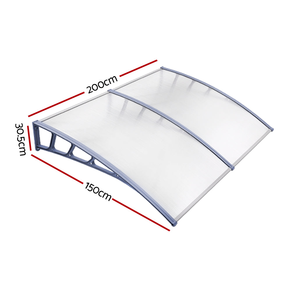 NNEDSZ Window Door Awning Door Canopy Outdoor Patio Sun Shield 1.5mx2m DIY