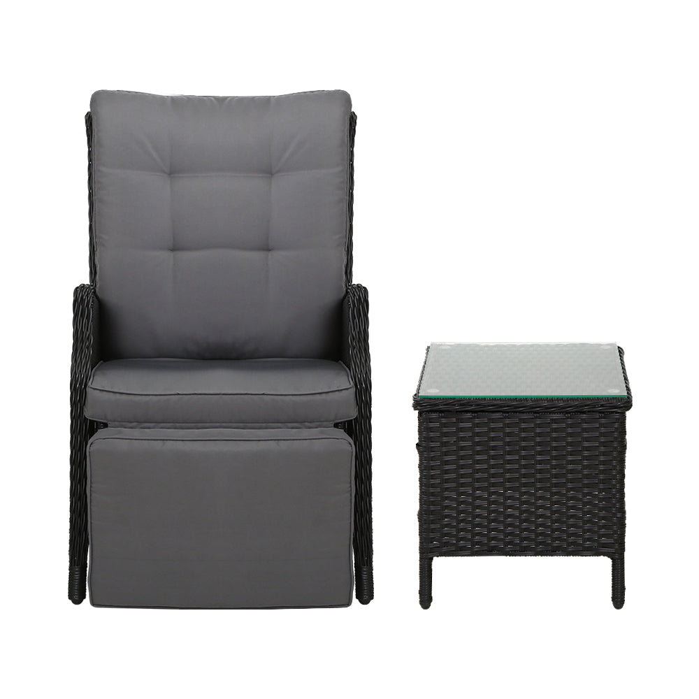 NNEDSZ Recliner Chairs Sun lounge Setting Outdoor Furniture Patio Wicker Sofa