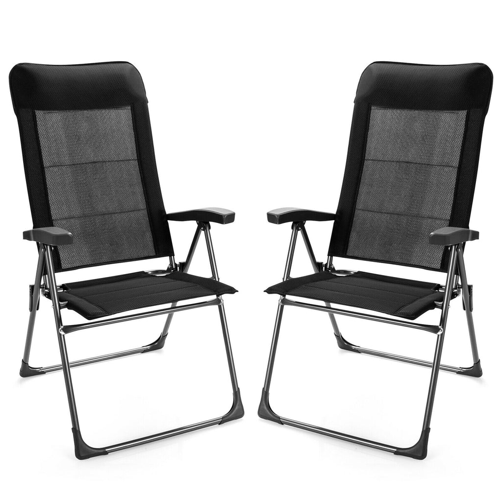 NNECW Set of 2 Patio Dining Chairs with Adjustable Backrest