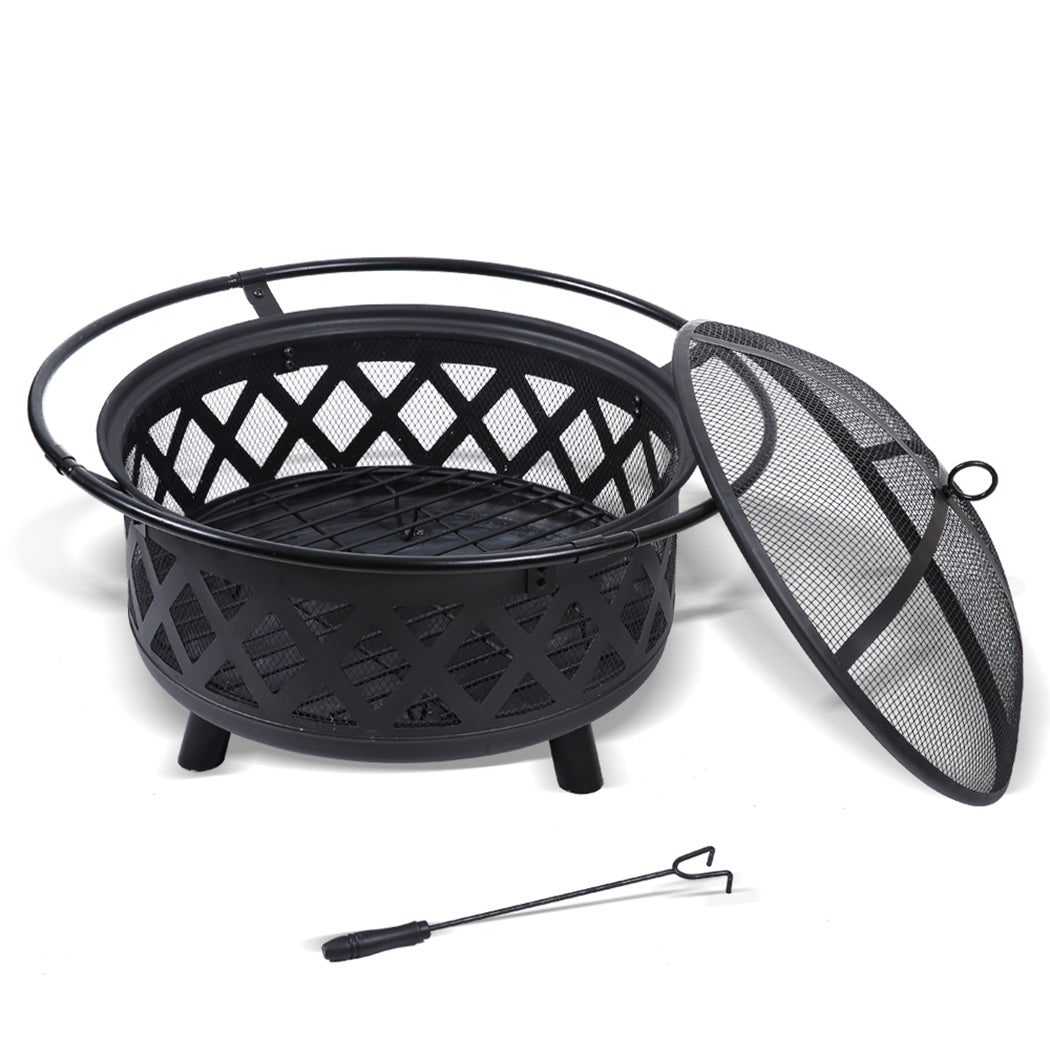 NNEIDS Outdoor Fire Pit Portable Camping Fireplace Heater Patio Garden Grill