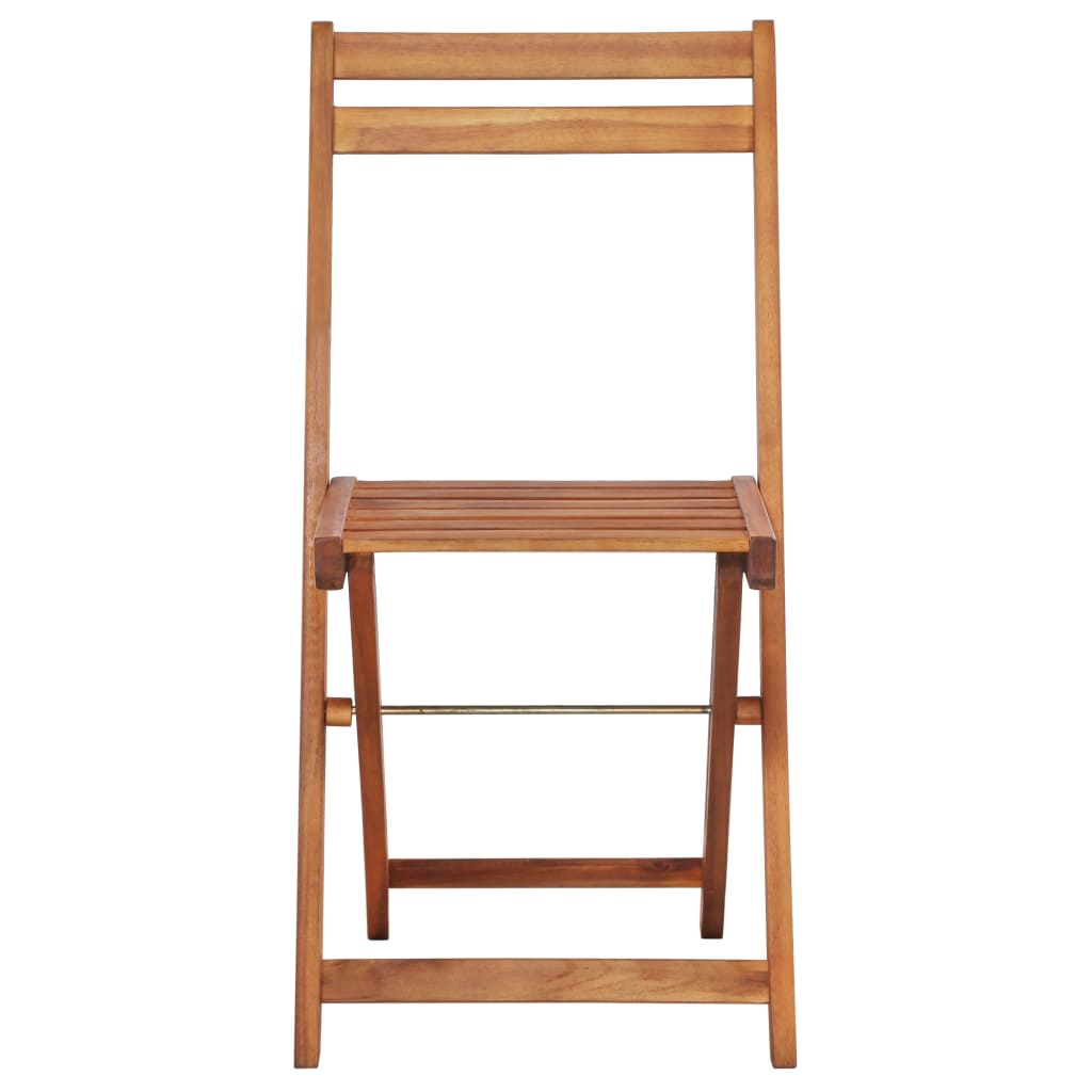 NNEVL Outdoor Bistro Chairs 2 pcs Solid Acacia Wood