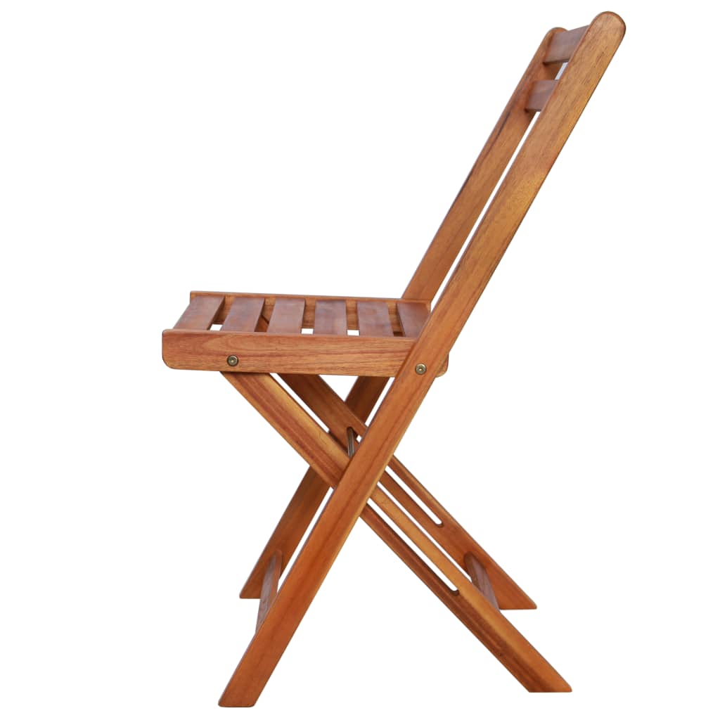 NNEVL Outdoor Bistro Chairs 2 pcs Solid Acacia Wood