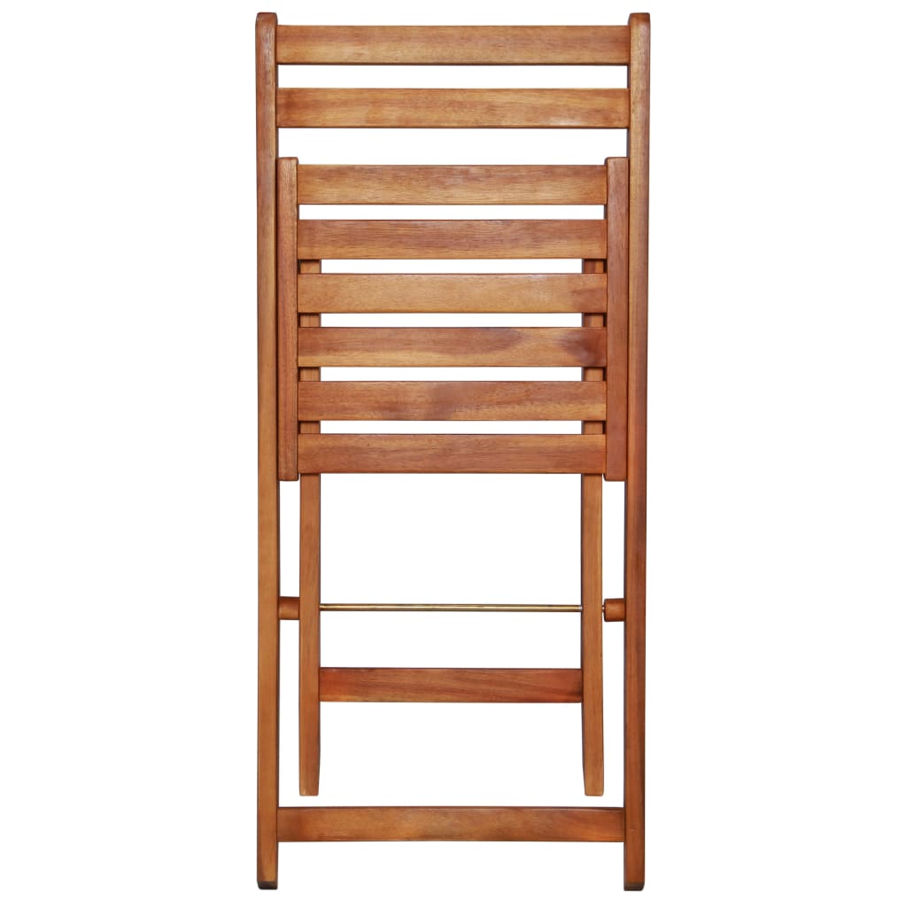 NNEVL Outdoor Bistro Chairs 2 pcs Solid Acacia Wood