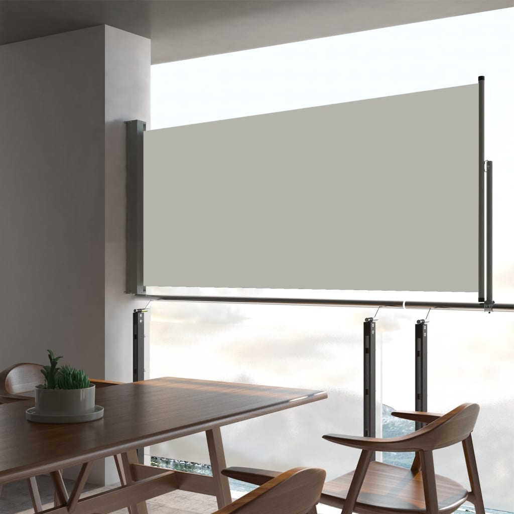 NNEVL Patio Retractable Side Awning 60x300 cm Cream