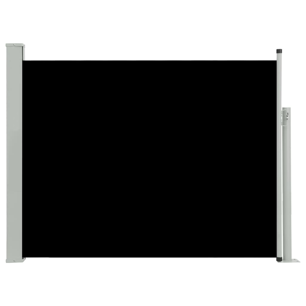 NNEVL Patio Retractable Side Awning 140x500 cm Black