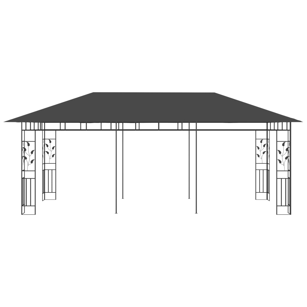 NNEVL Gazebo with Mosquito Net 6x3x2.73 m Anthracite