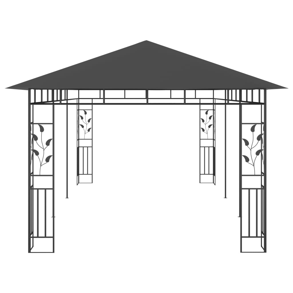 NNEVL Gazebo with Mosquito Net 6x3x2.73 m Anthracite