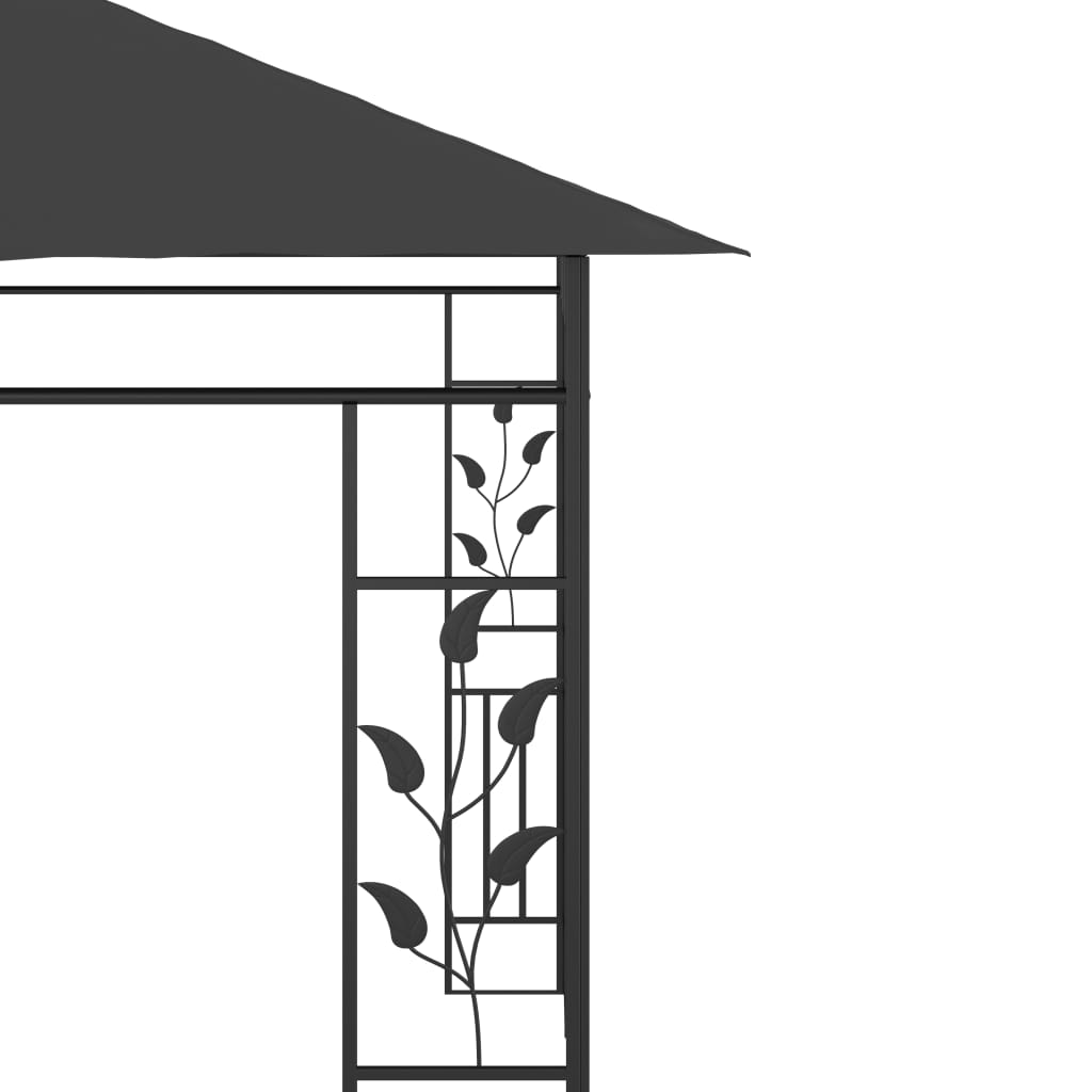 NNEVL Gazebo with Mosquito Net 6x3x2.73 m Anthracite