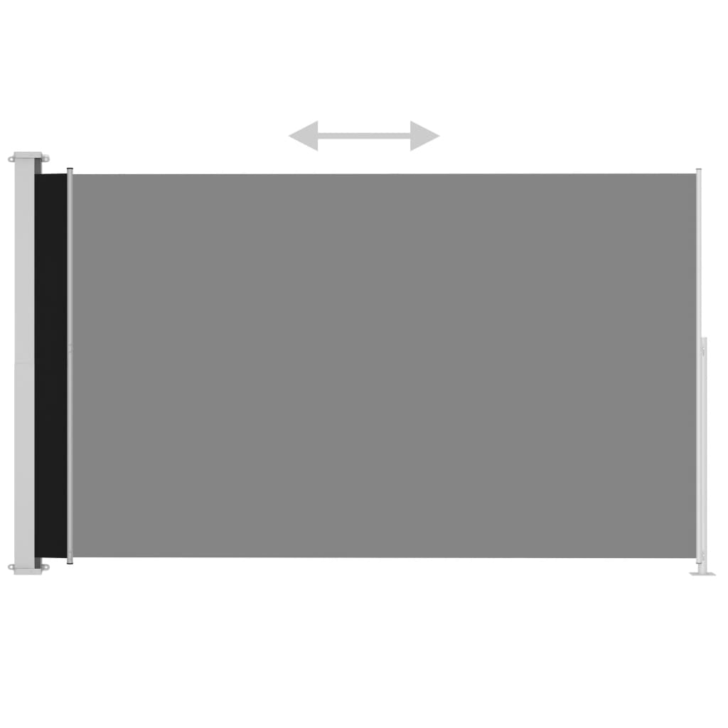 NNEVL Patio Retractable Side Awning 220x300cm Black