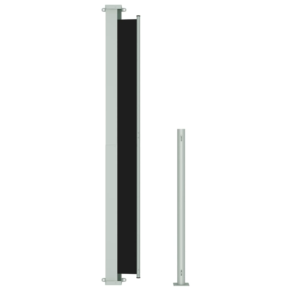 NNEVL Patio Retractable Side Awning 220x500cm Black