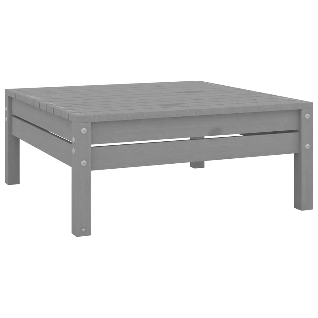 NNEVL 8 Piece Garden Lounge Set Grey Solid Pinewood