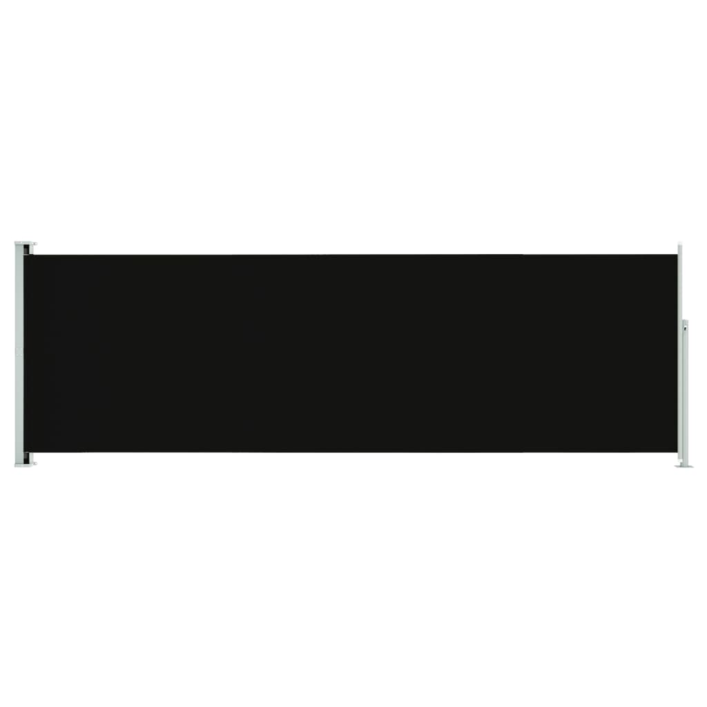 NNEVL Patio Retractable Side Awning 200x600 cm Black