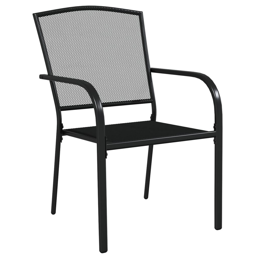 NNEVL 7 Piece Garden Dining Set Anthracite Steel