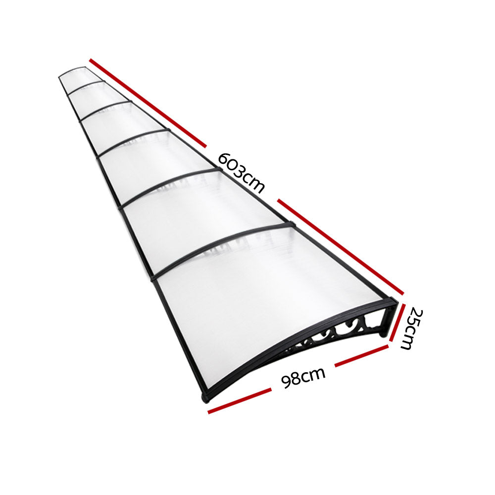 NNEDSZ Window Door Awning Door Canopy Patio UV Sun Shield WHITE 1mx6m DIY