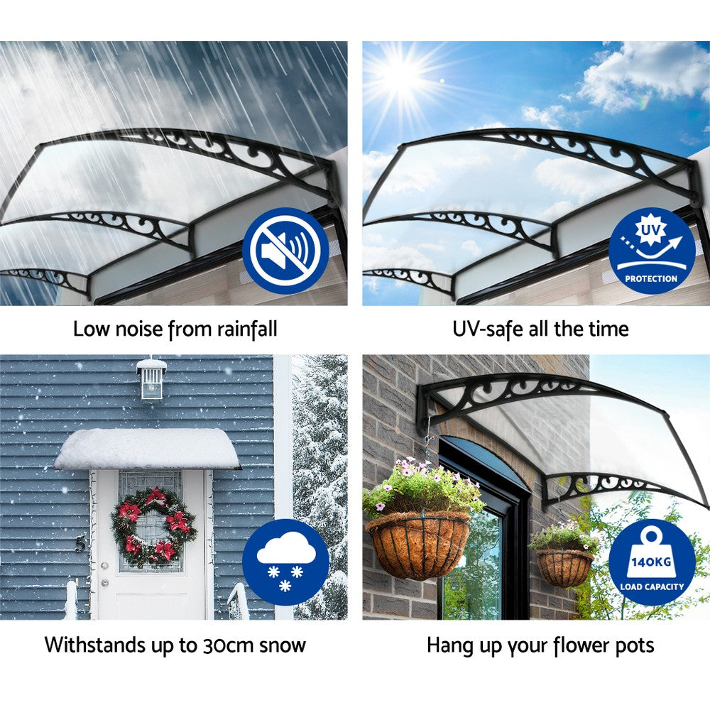 NNEDSZ Window Door Awning Door Canopy Patio UV Sun Shield WHITE 1mx6m DIY