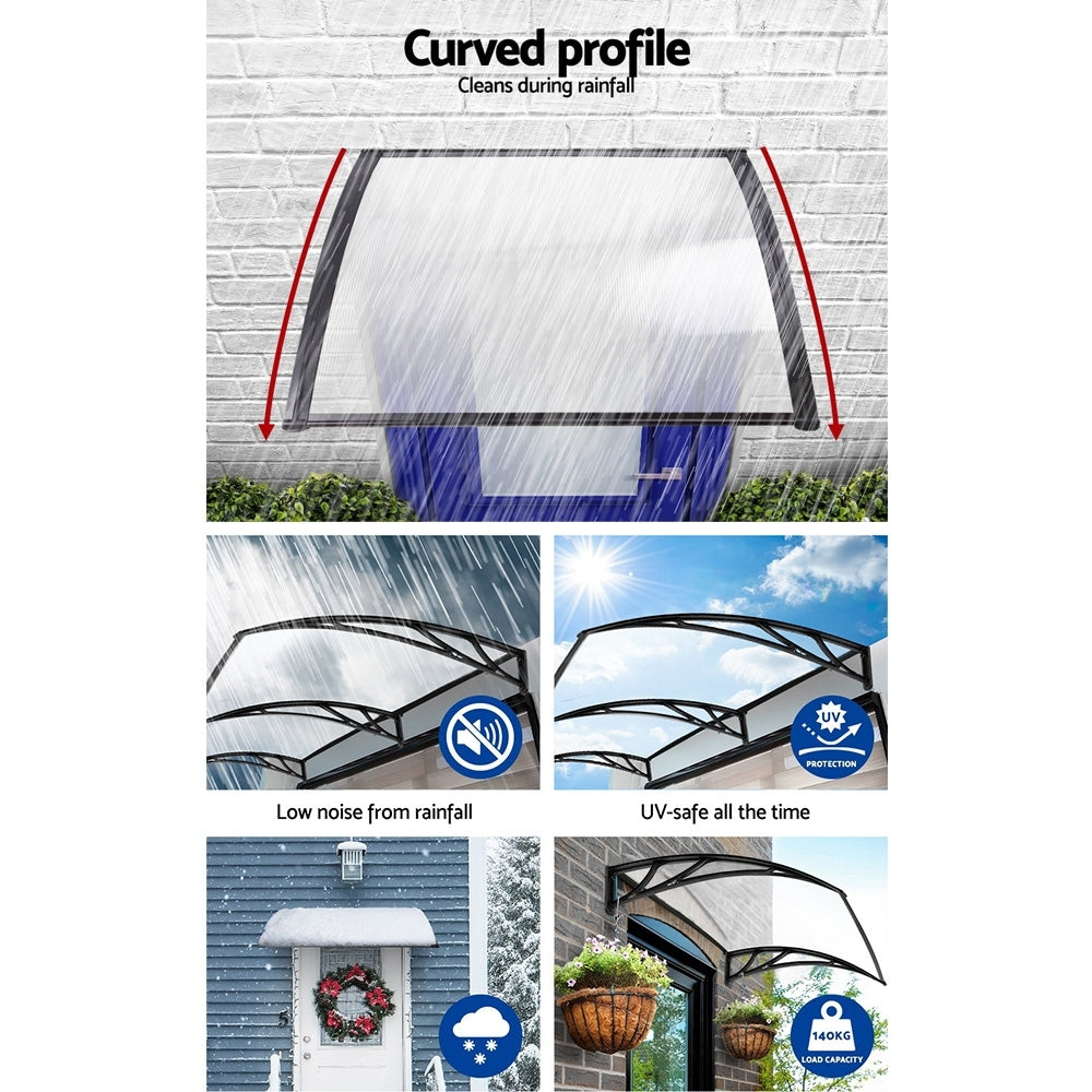 NNEDSZ Window Door Awning Door Canopy Patio UV Sun Shield 1mx4m DIY