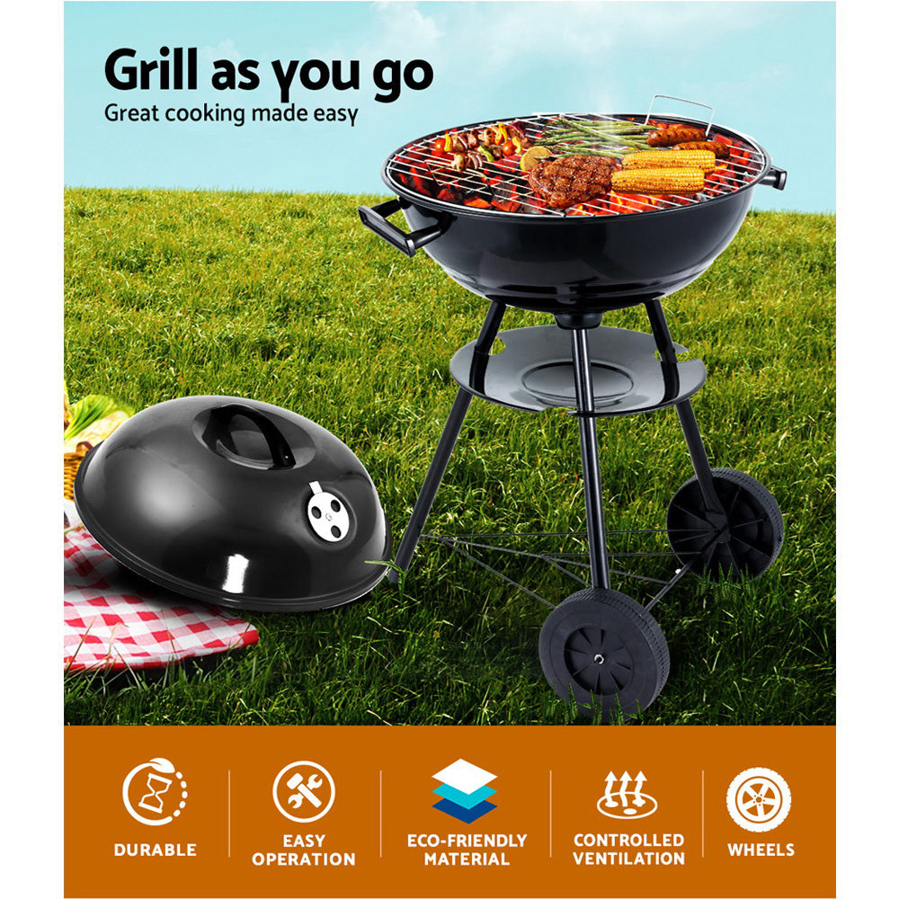 NNEDSZ Charcoal Smoker Drill Outdoor Camping Patio Barbeque Steel Oven