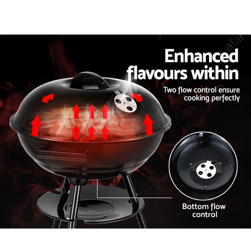 NNEDSZ Charcoal Smoker Drill Outdoor Camping Patio Barbeque Steel Oven