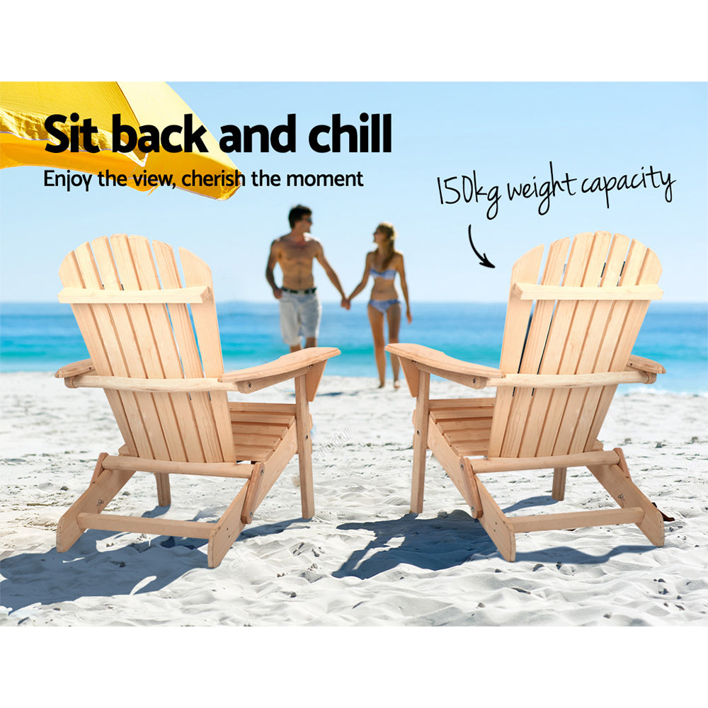 NNEDSZ Set of 2 Patio Furniture Outdoor Chairs Beach Chair Wooden Adirondack Garden Lounge