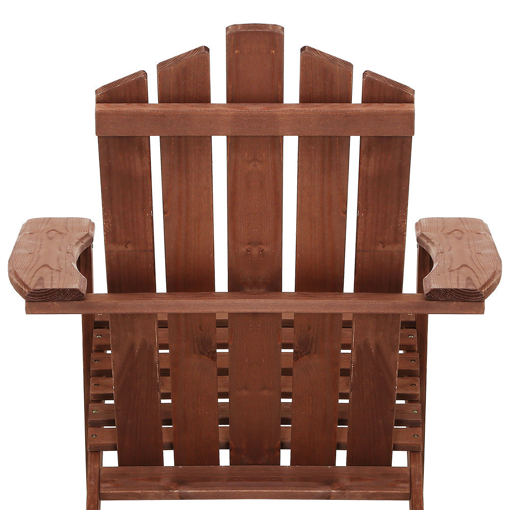 NNEDSZ Outdoor Sun Lounge Beach Chairs Table Setting Wooden Adirondack Patio Brown Chair