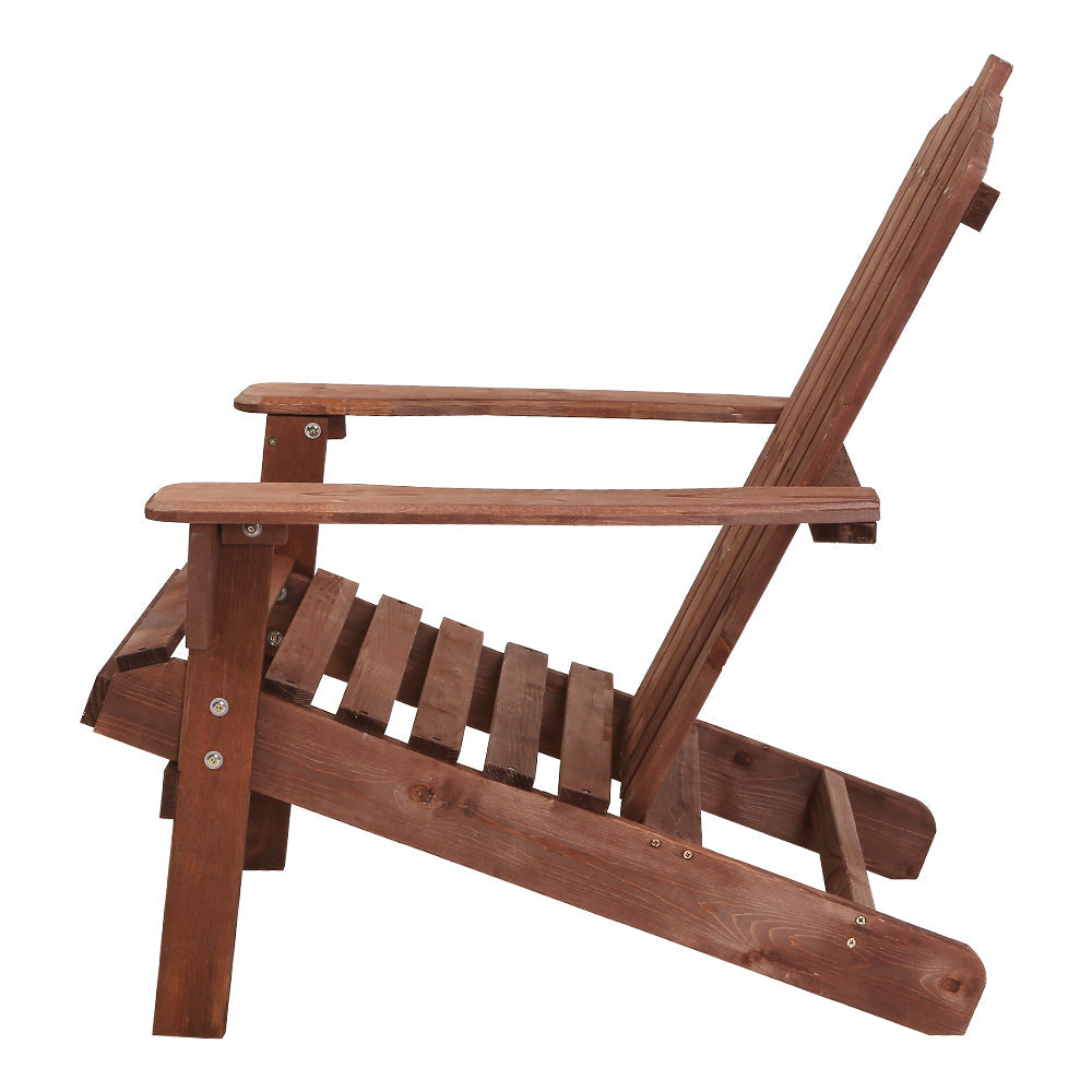 NNEDSZ Outdoor Sun Lounge Beach Chairs Table Setting Wooden Adirondack Patio Chair Brown