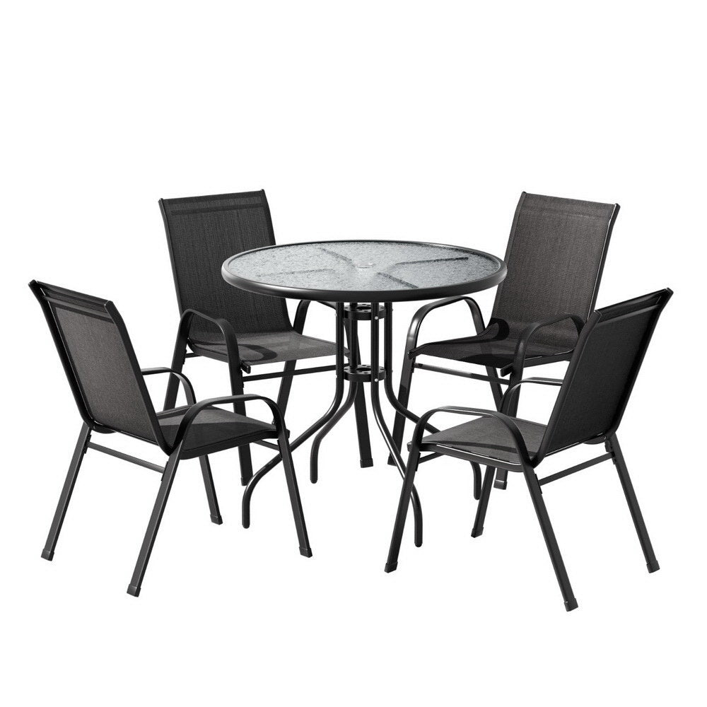 NNEDSZ Gardeon Outdoor Dining Set Table and Chairs Patio Garden Furniture Bistro Set