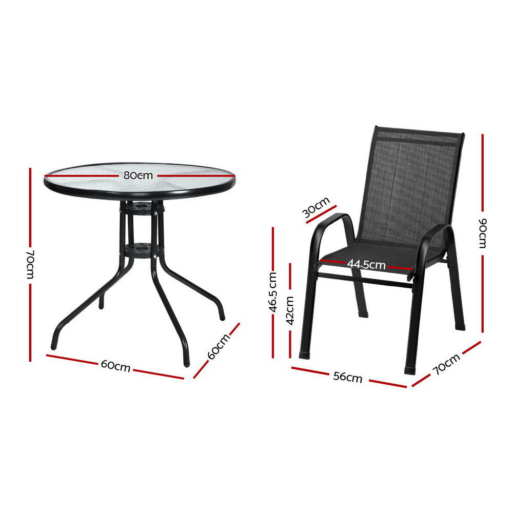 NNEDSZ Gardeon Outdoor Dining Set Table and Chairs Patio Garden Furniture Bistro Set