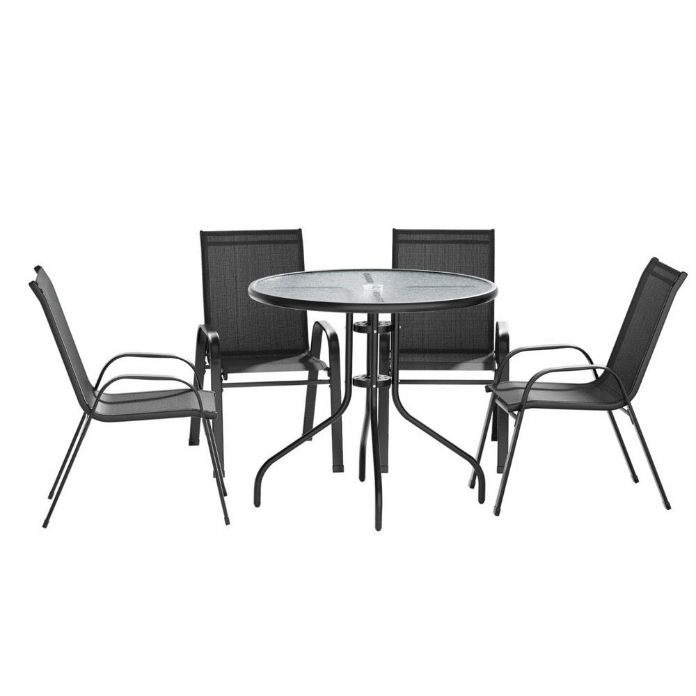NNEDSZ Gardeon Outdoor Dining Set Table and Chairs Patio Garden Furniture Bistro Set