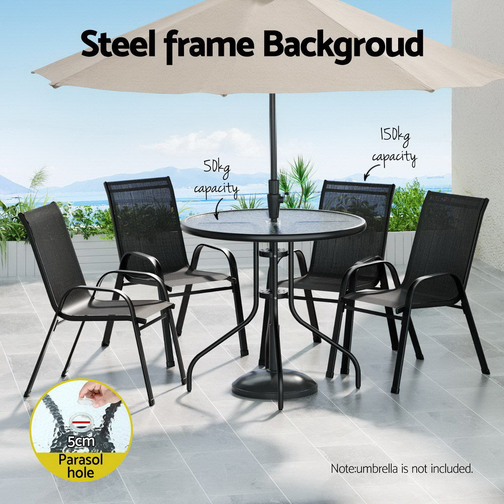 NNEDSZ Gardeon Outdoor Dining Set Table and Chairs Patio Garden Furniture Bistro Set