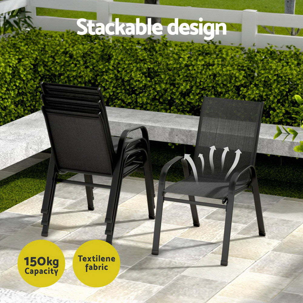 NNEDSZ Gardeon Outdoor Dining Set Table and Chairs Patio Garden Furniture Bistro Set