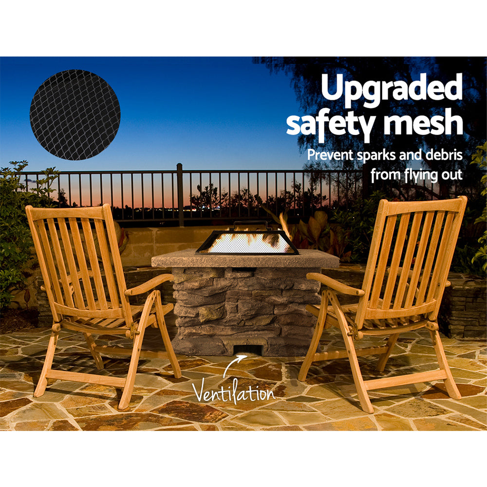 NNEDSZ Stone Base Outdoor Patio Heater Fire Pit Table