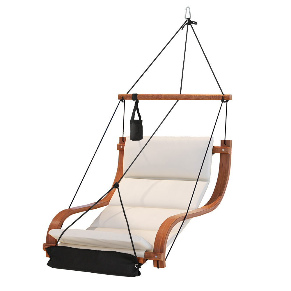 NNEDSZ Gardeon Hammock Chair Wooden Hanging Indoor Outdoor Lounge Patio