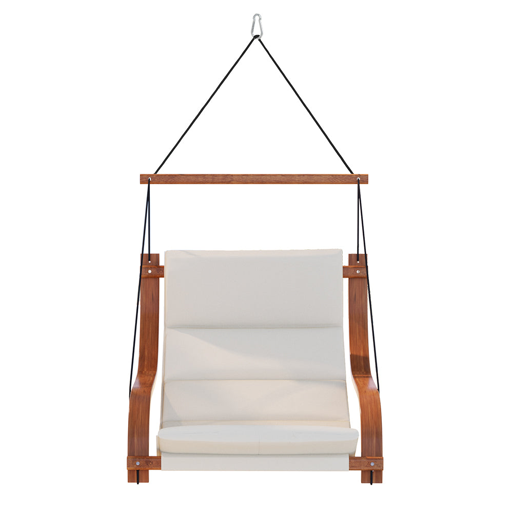 NNEDSZ Gardeon Hammock Chair Wooden Hanging Indoor Outdoor Lounge Patio