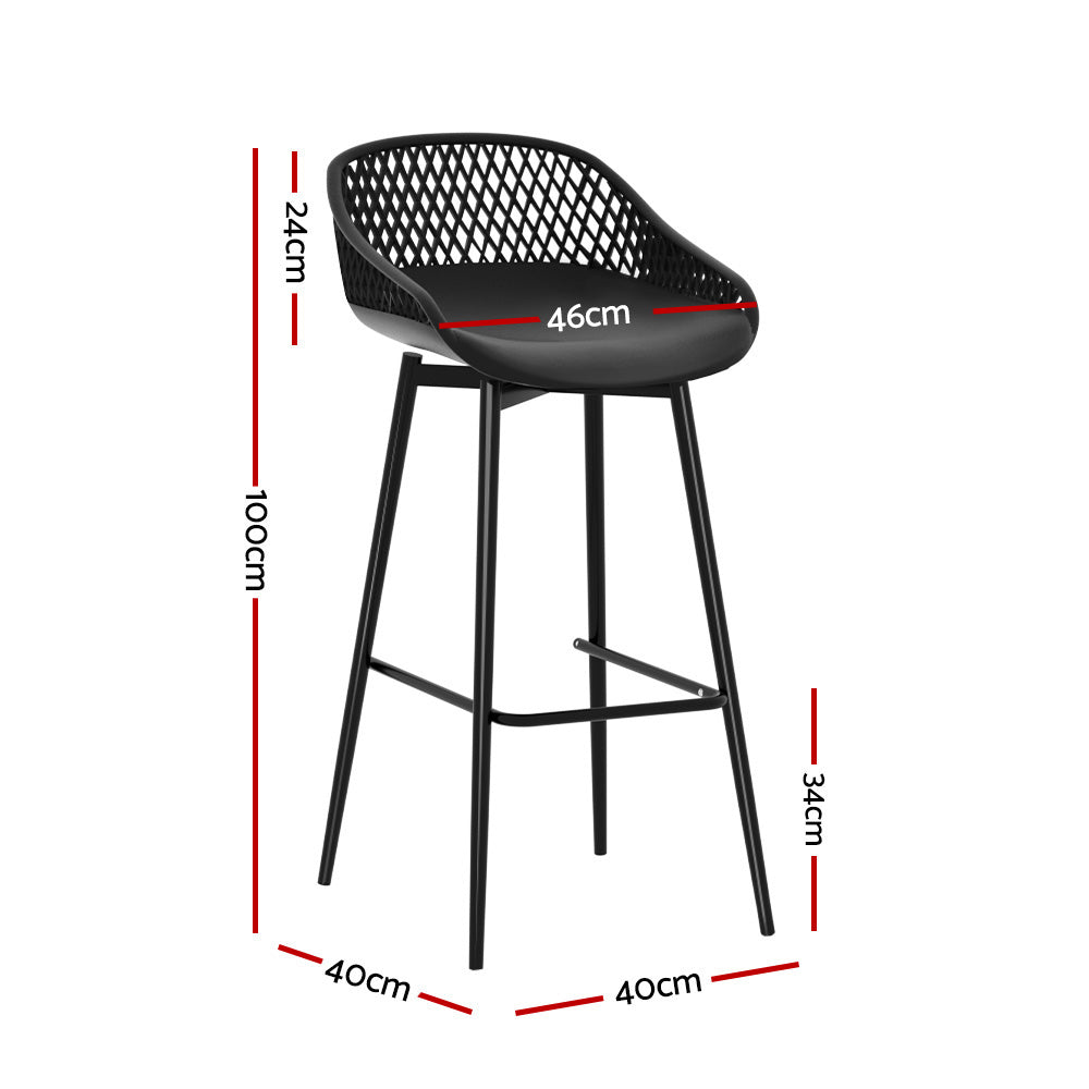 NNEDSZ 4pcs Outdoor Bar Stools Plastic Metal Bistro Patio Dining Chair Balcony