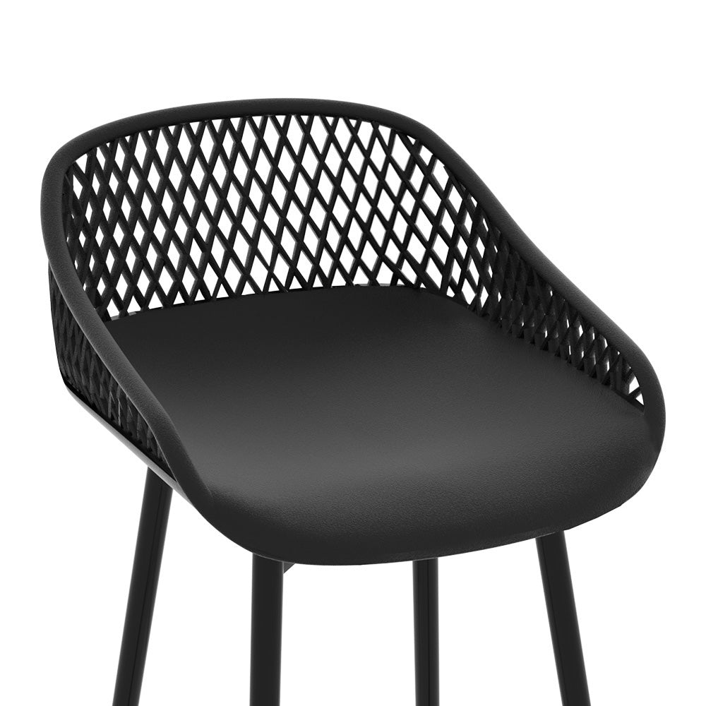 NNEDSZ 4pcs Outdoor Bar Stools Plastic Metal Bistro Patio Dining Chair Balcony