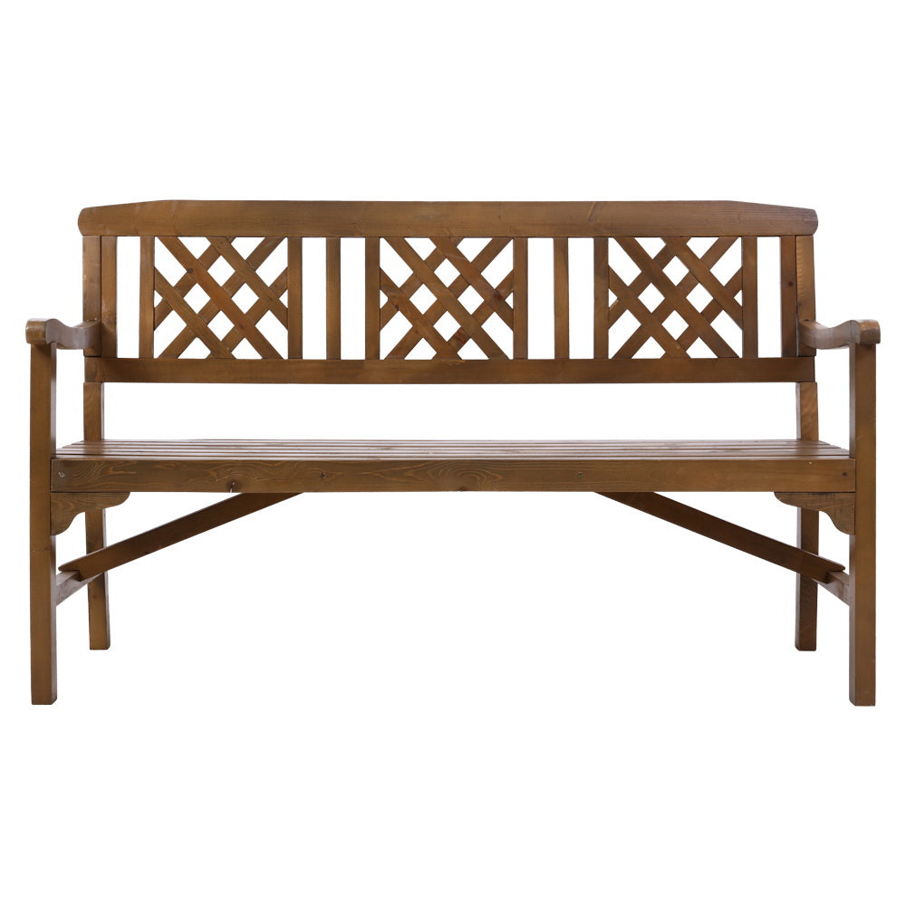 NNEDSZ Bench 3 Seat Patio Furniture Timber Outdoor Lounge Chair Natural