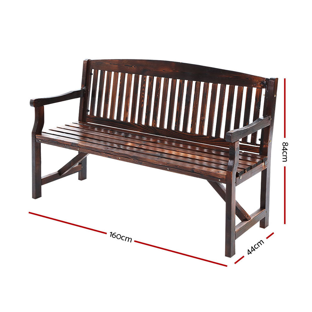 NNEDSZ  Bench Chair Natural Outdoor Furniture Décor Patio Deck 3 Seater