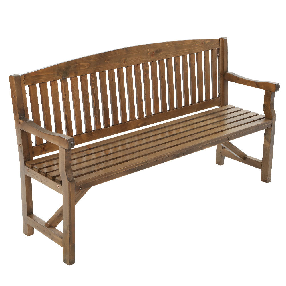 NNEDSZ Bench Chair Natural Outdoor Furniture Décor Patio Deck 3 Seater