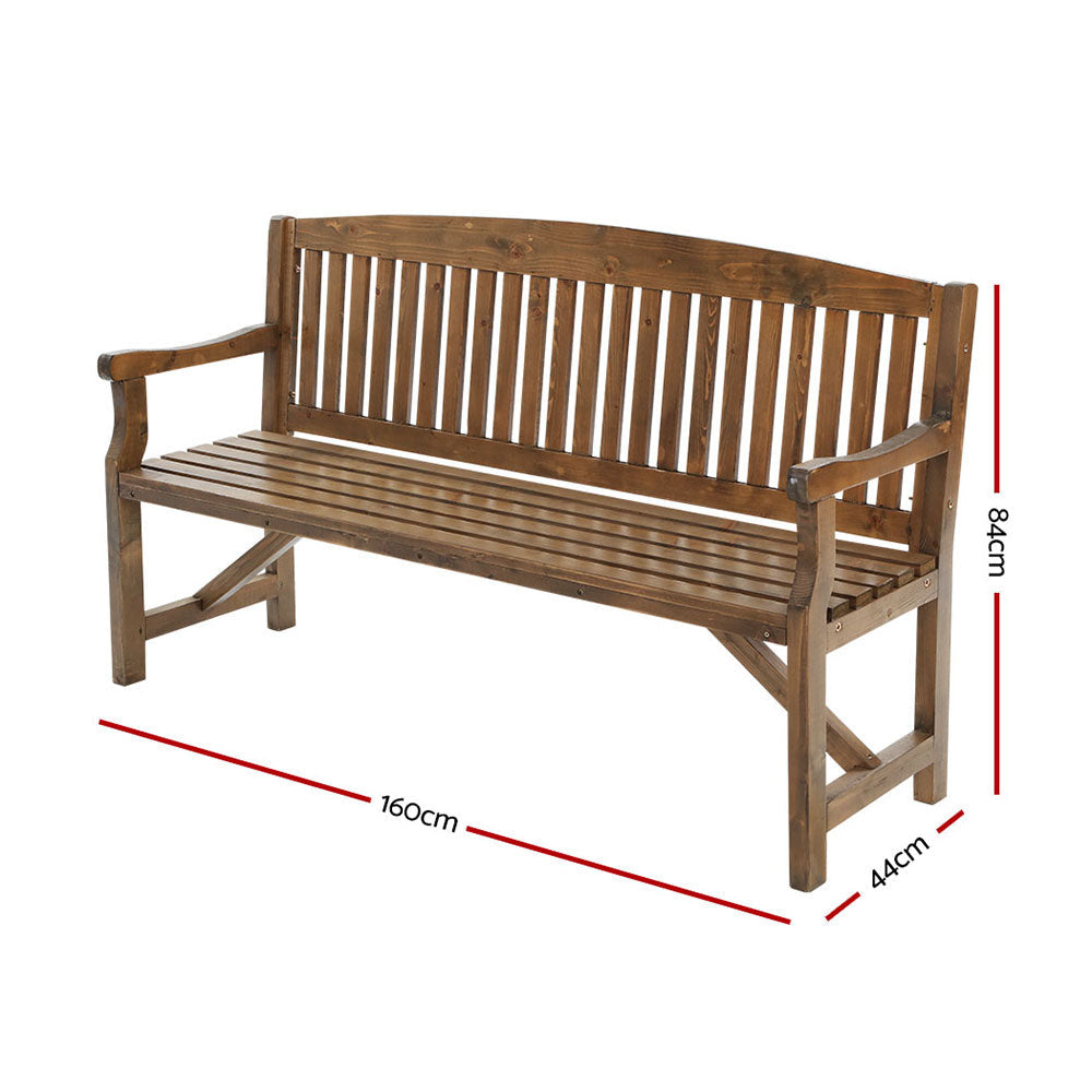 NNEDSZ Bench Chair Natural Outdoor Furniture Décor Patio Deck 3 Seater