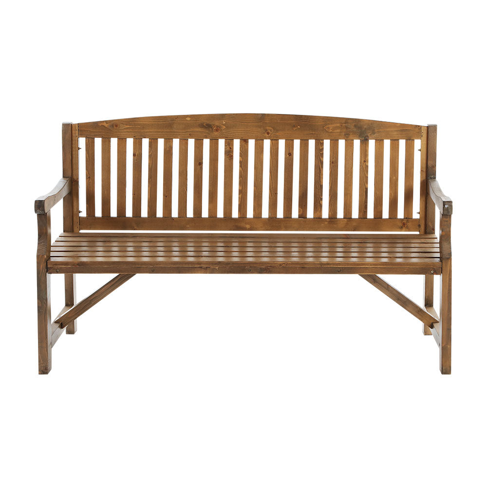 NNEDSZ Bench Chair Natural Outdoor Furniture Décor Patio Deck 3 Seater