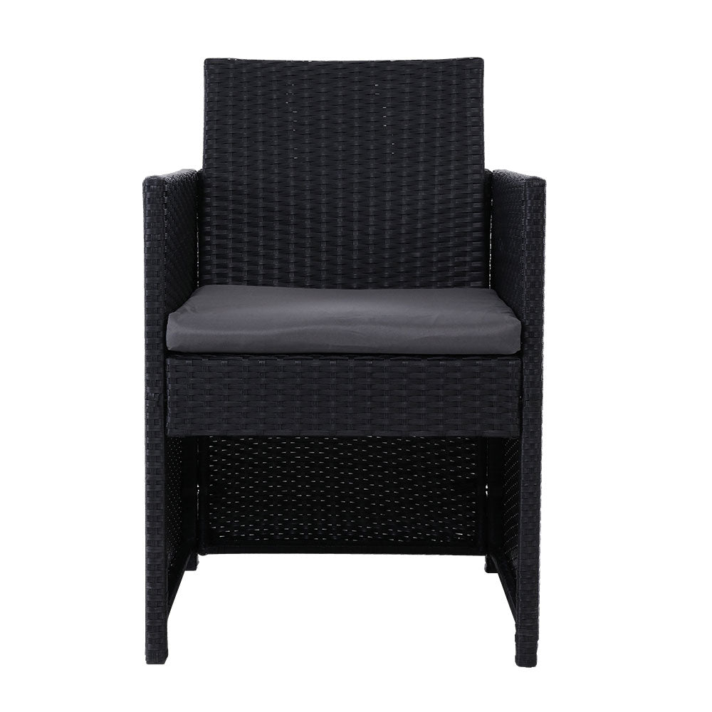 NNEDSZ Gardeon 2PC Outdoor Dining Chairs Patio Furniture Wicker Garden Cushion Hugo