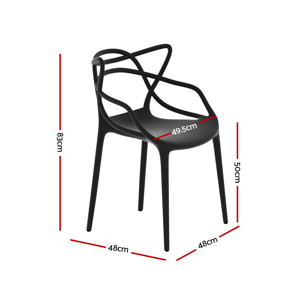 NNEDSZ PP Outdoor Dining Chairs X4 Portable Stackable Chair Patio Furniture