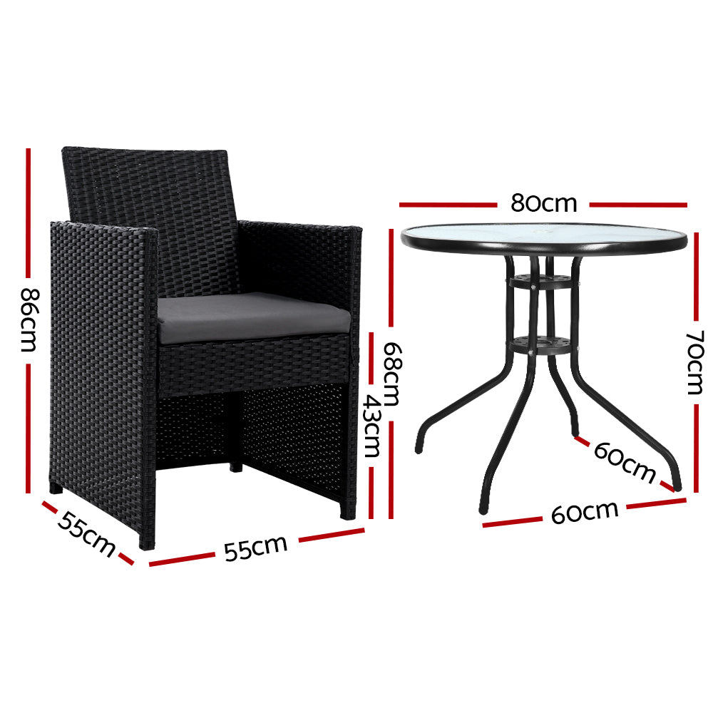NNEDSZ Patio Furniture Dining Chairs Table Patio Setting Bistro Set Wicker Tea Coffee Cafe Bar Set