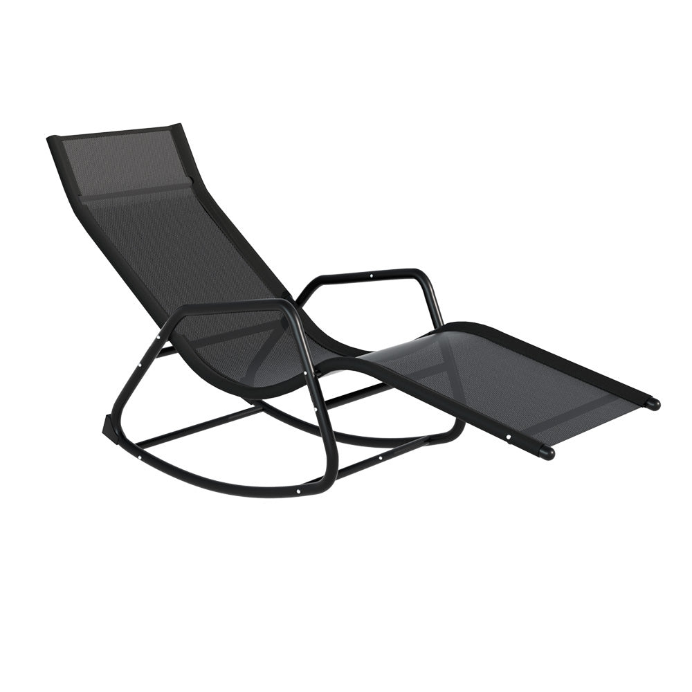 NNEDSZ Sun Lounge Rocking Chair Outdoor Lounger Patio Furniture Pool Garden