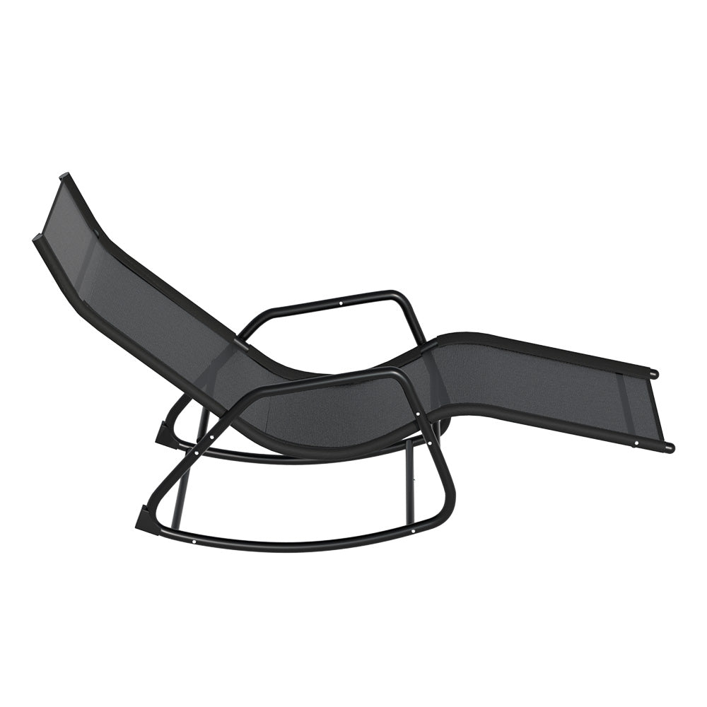 NNEDSZ Sun Lounge Rocking Chair Outdoor Lounger Patio Furniture Pool Garden