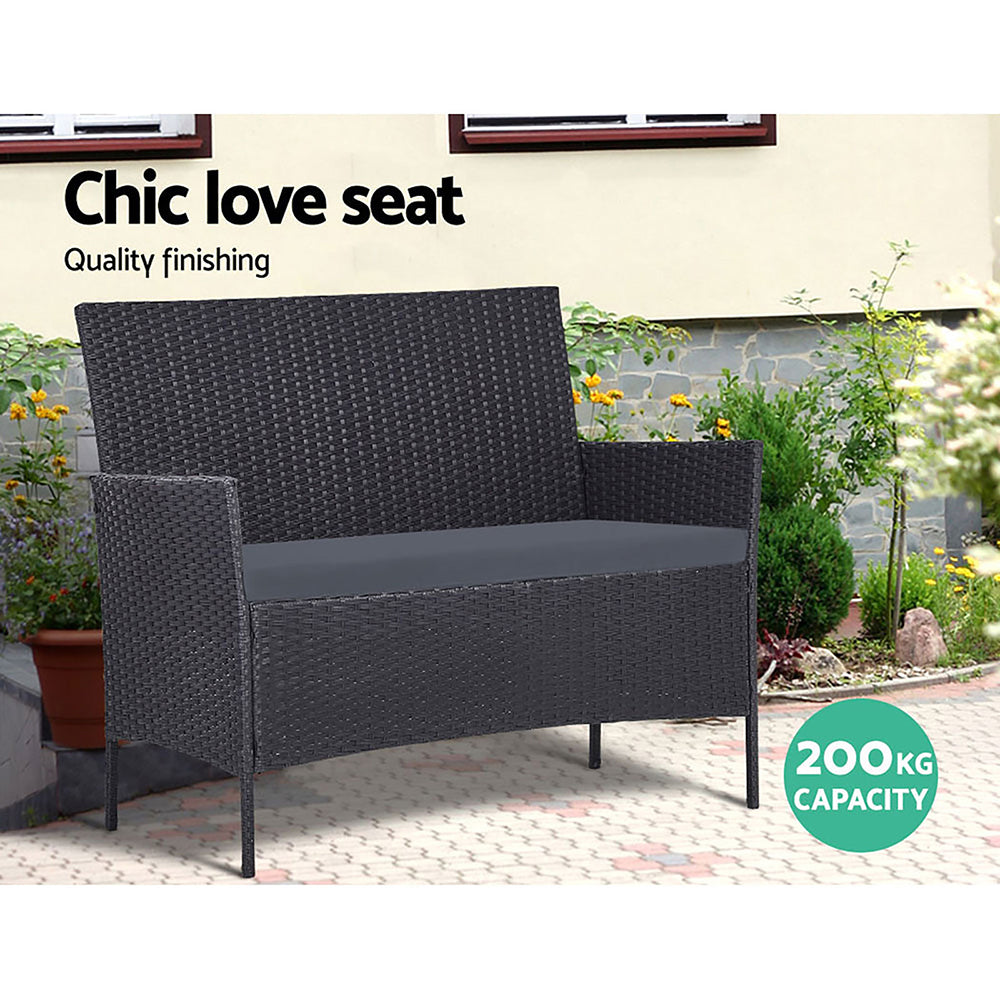 NNEDSZ Garden Furniture Outdoor Lounge Setting Wicker Sofa Patio Storage cover Grey