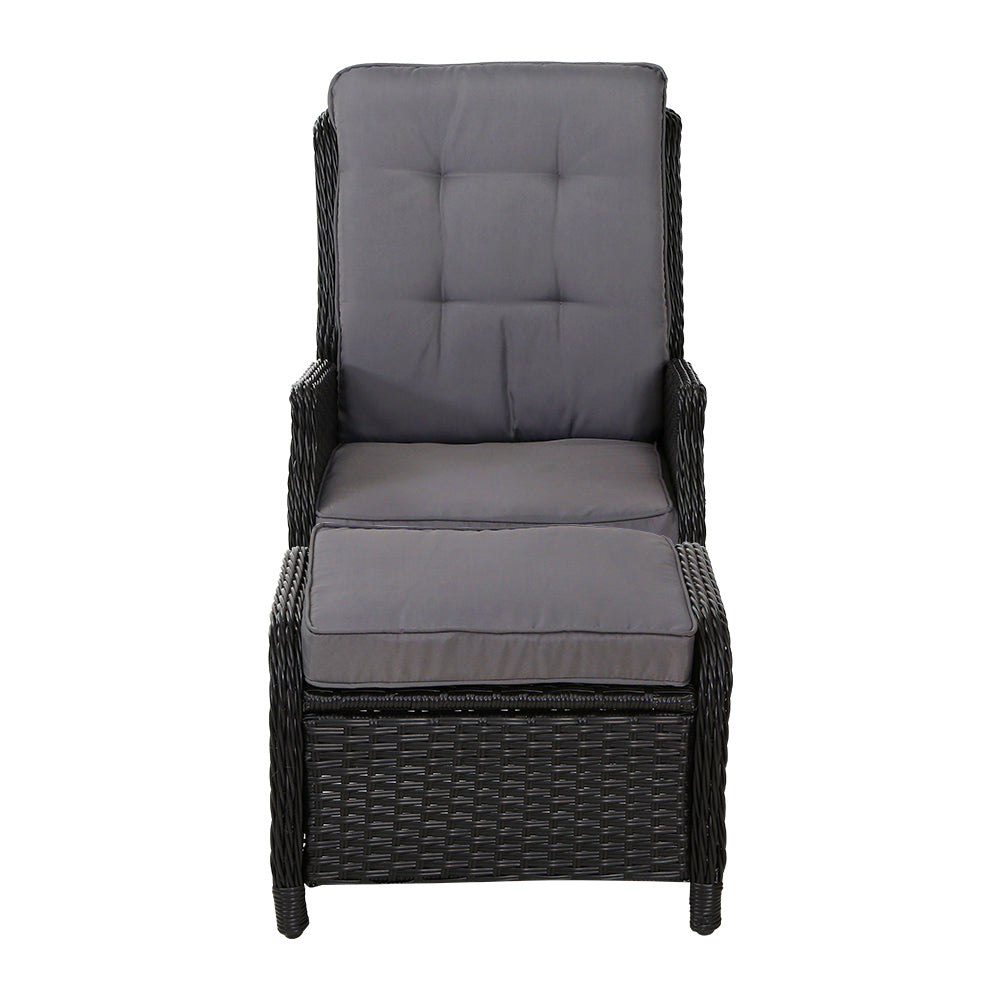 NNEDSZ Recliner Chair Sun lounge Setting Outdoor Furniture Patio Wicker Sofa