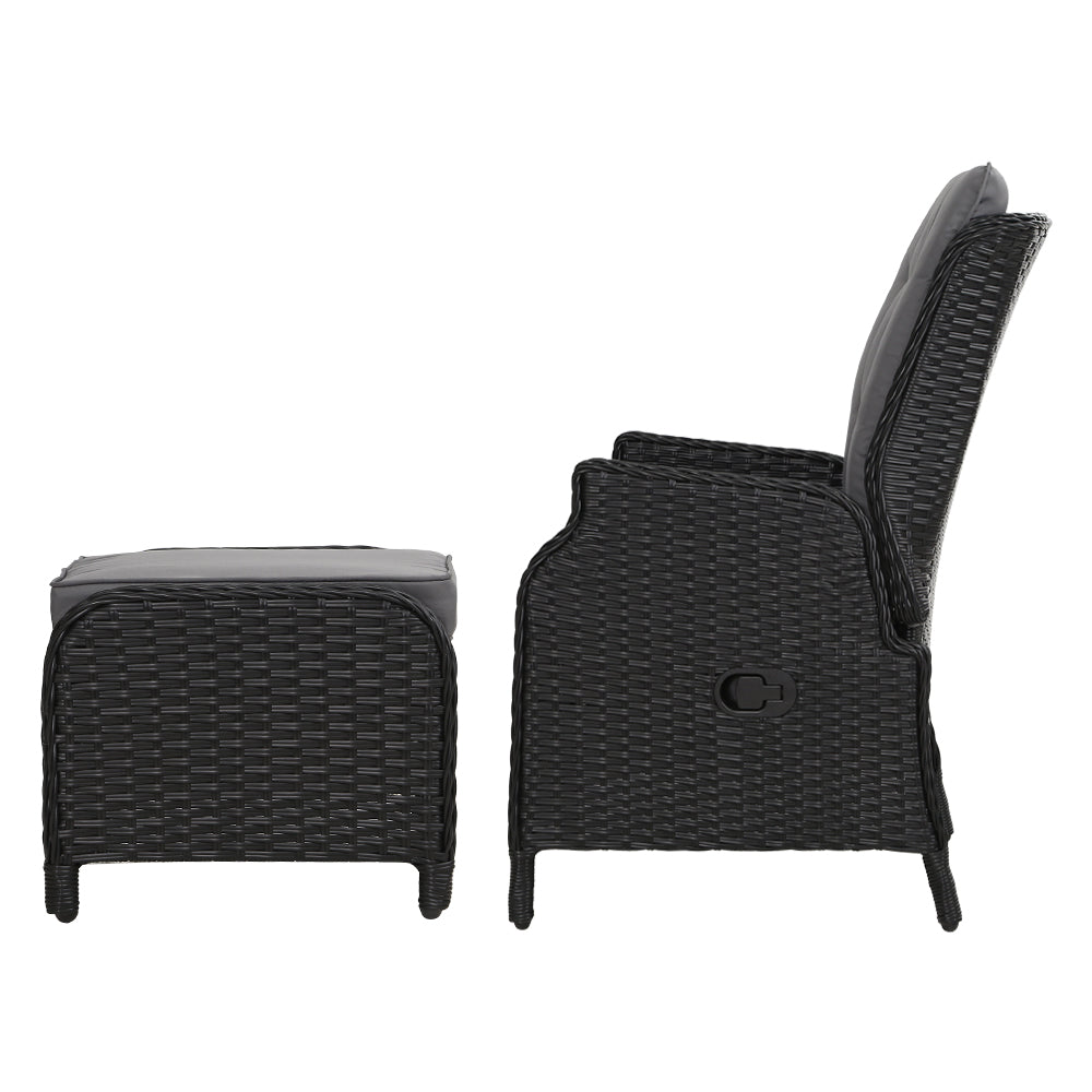 NNEDSZ Recliner Chair Sun lounge Setting Outdoor Furniture Patio Wicker Sofa