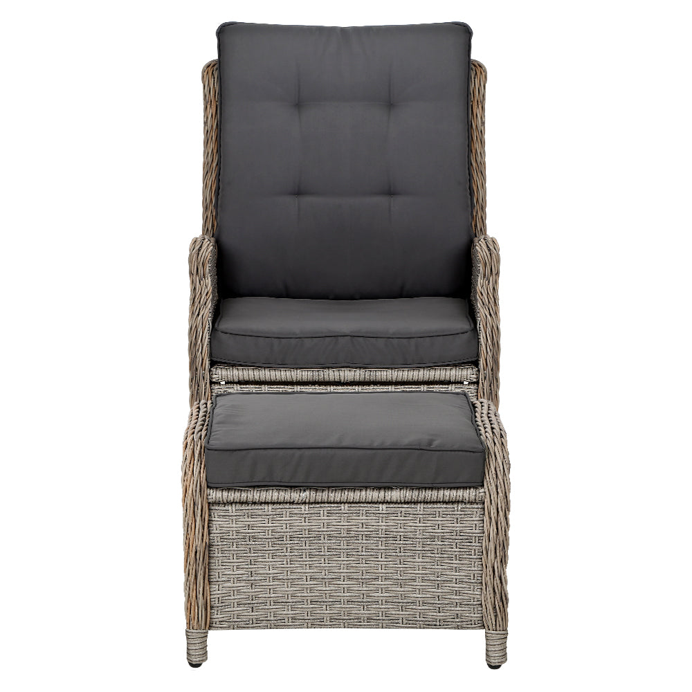 NNEDSZ Recliner Chair Sun lounge Outdoor Setting Patio Furniture Wicker Sofa