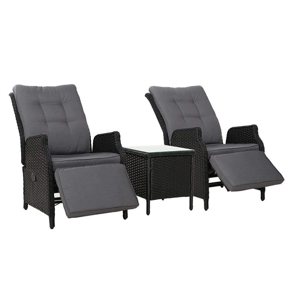 NNEDSZ Recliner Chairs Sun lounge Setting Outdoor Furniture Patio Wicker Sofa
